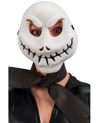 Plastic mask with the appearance of a scary ghost with a Plastic mask with the appearance of a scary ghost with a