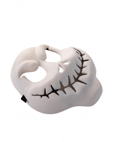 Plastic mask with the appearance of a scary ghost with a Plastic mask with the appearance of a scary ghost with a
