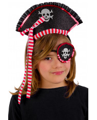 Corsair set for kid consisting of headband and eye patch. Ideal