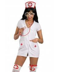 Nurse set consisting of headband, stethoscope, syringe pen and