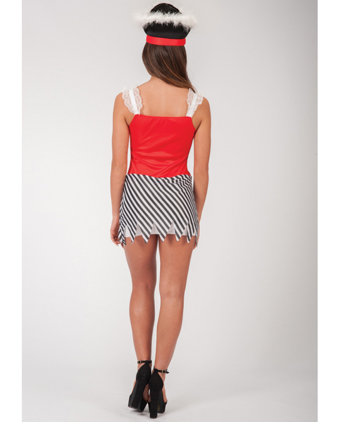 Sexy corsair costume composed by stretchy dress with printed