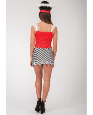 Sexy corsair costume composed by stretchy dress with printed