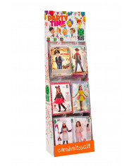 Displaybox h.cm.190x60x35 containing 36 assorted Carnival