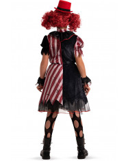 Horror clown costume for kid with velvet and stretchy dress