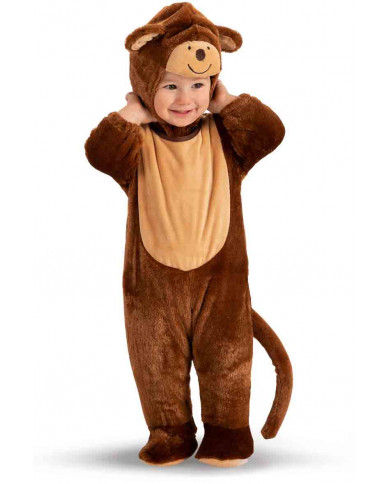 Fleece jumpsuit with hood for children in size 00. Article with