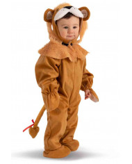 Costume da leoncino per bambini con criniera e coda. Composto