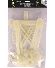 Hanging flat jointed plastic skeleton with a height of cm.150 Hanging flat jointed plastic skeleton with a height of cm.150