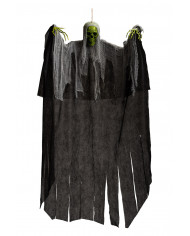 Skeleton with face and hands covered in green glitter. Skeleton with face and hands covered in green glitter.