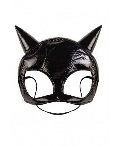 Half-face cat mask in black fabric. Accessory for adults, ideal Half-face cat mask in black fabric. Accessory for adults, ideal