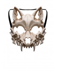 Half-face plastic wolf skull mask. Accessory for adults, ideal Half-face plastic wolf skull mask. Accessory for adults, ideal