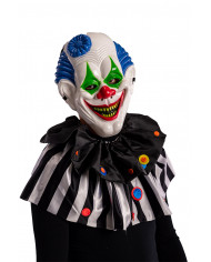 Full-face plastic clown mask. Adult accessory, ideal for Full-face plastic clown mask. Adult accessory, ideal for