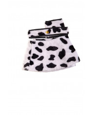 Set consisting of a white plush shawl, collar and cuff with Set consisting of a white plush shawl, collar and cuff with