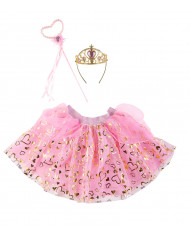 Set consisting of tulle skirt, headband with crown and heart