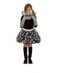 Set consisting of skirt, mask and skeleton wings. Girl's