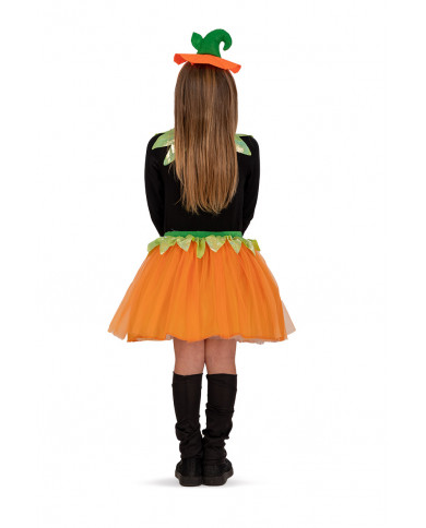 Set consisting of skirt, headband and pumpkin collar. Girl's