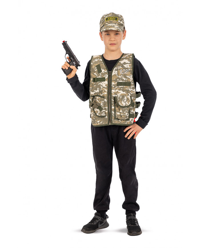 Set consisting of jacket and hat in camouflage fabric, fake