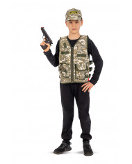 Set consisting of jacket and hat in camouflage fabric, fake
