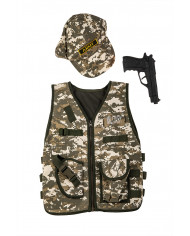 Set consisting of jacket and hat in camouflage fabric, fake