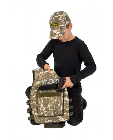 Set consisting of jacket and hat in camouflage fabric, fake