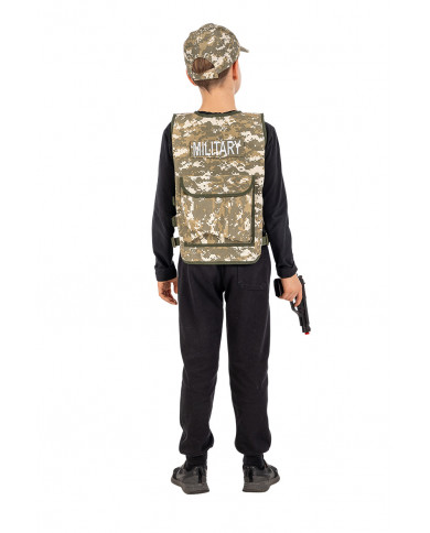 Set consisting of jacket and hat in camouflage fabric, fake