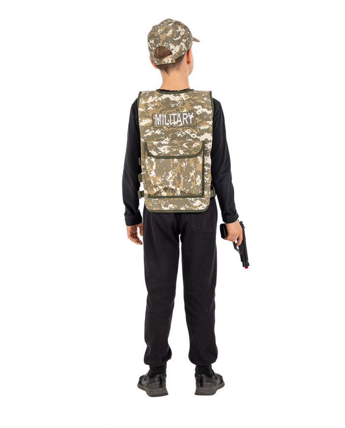 Set consisting of jacket and hat in camouflage fabric, fake