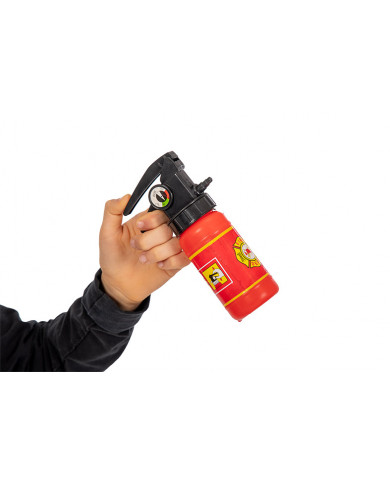 Set consisting of jacket and hat in red fabric, fake fire Set consisting of jacket and hat in red fabric, fake fire