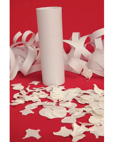 Roll of white paper streamers, perfect for celebrating various
