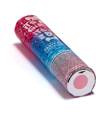 Gender-revealing air-compressed cannon shoots pink confetti