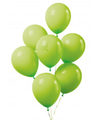Pack containing 20 green balloons, 26cm in diameter. Decoration
