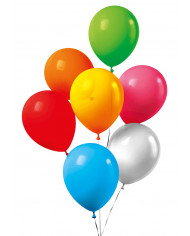 Package containing 50 balloons, with a diameter of about 26 cm