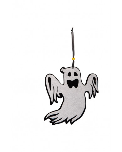 Felt ghost, approx. 33 cm tall. Hanging decoration suitable for