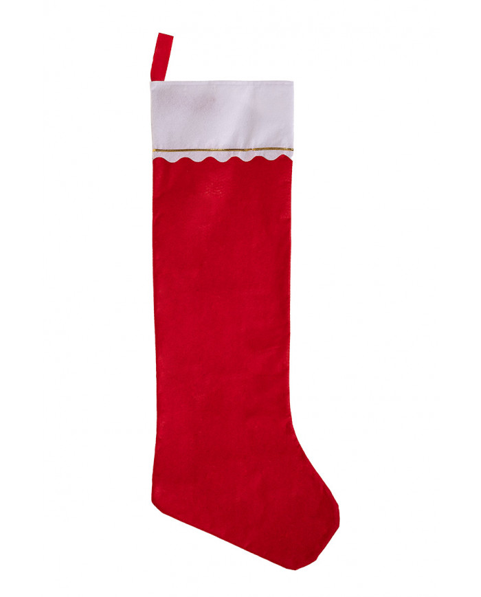 White and red stocking made of soft felt. It's approx. 100 cm White and red stocking made of soft felt. It's approx. 100 cm