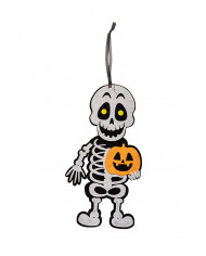 Felt skeleton with pumpkin, approx. 40 cm tall. Hanging