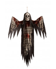 Skeleton with a bloody tartan pattern, approx 120cm tall.