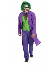 Purple Crazy Clown costume for man, consisting of jacket with