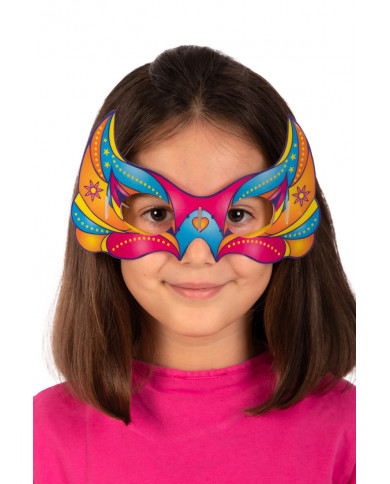 Half-face mask in the shape of a phosphorescent cat in assorted Half-face mask in the shape of a phosphorescent cat in assorted