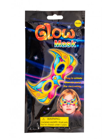Half-face mask in the shape of a phosphorescent cat in assorted Half-face mask in the shape of a phosphorescent cat in assorted