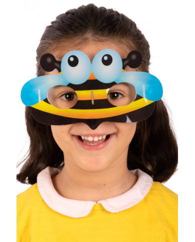 Half-face mask in the shape of a phosphorescent bee in assorted Half-face mask in the shape of a phosphorescent bee in assorted