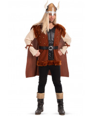 Costume uomo guerriero composto da casacca, mantello e cintura.