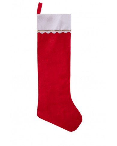 Stocking to celebrate Epiphany in red non-woven fabric, about Stocking to celebrate Epiphany in red non-woven fabric, about