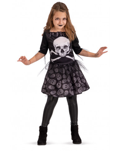 Little witch costume for girl consisting of a dress with a