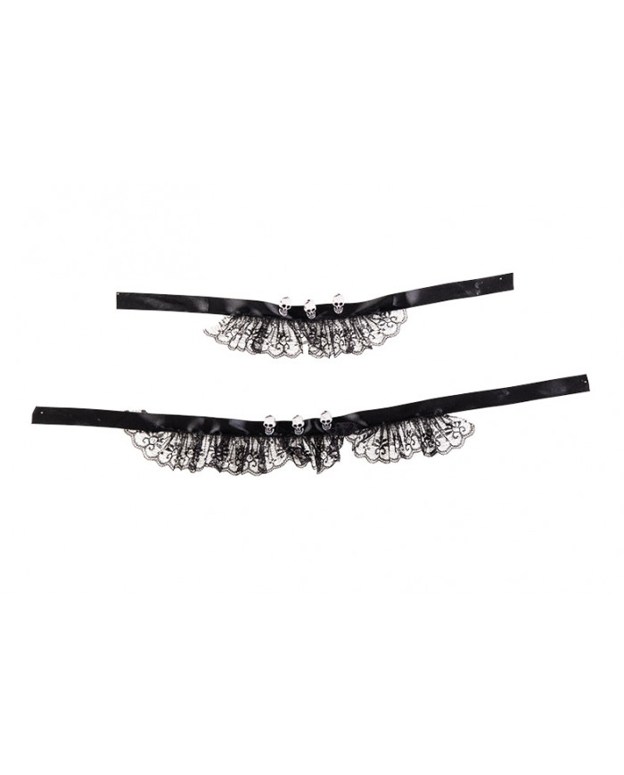 Set consisting of a horror style collar and bracelet. Adult