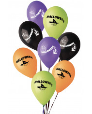 8 ballons Halloween, diamètre 30 cm environ dans une pochette avec