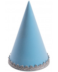 Chapeau fée bleue de daim avec étiquette volante / étiquette