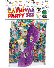 Party set (1 confetti bag 50 gr, 1 blowout, 1 mask) in pbh Party set (1 confetti bag 50 gr, 1 blowout, 1 mask) in pbh