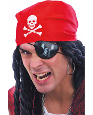 Ensemble déguisement pirate (bandana, cache-œil, boucle d’oreille)
