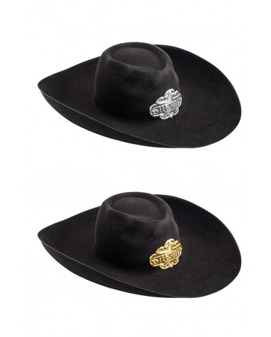 Chapeau de taille grande shérif de daim (taille 58), couleurs assorties avec étiquette volante / étiquette