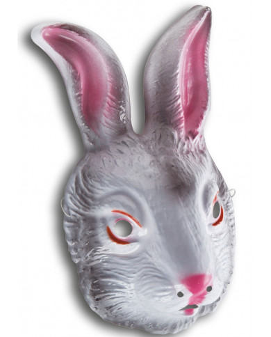 Plastic animal mask, like the character from Alice adventures Plastic animal mask, like the character from Alice adventures