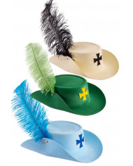 Cappello moschettiere scamosciato (tg.58) col.ass. c/cartellino/etichetta