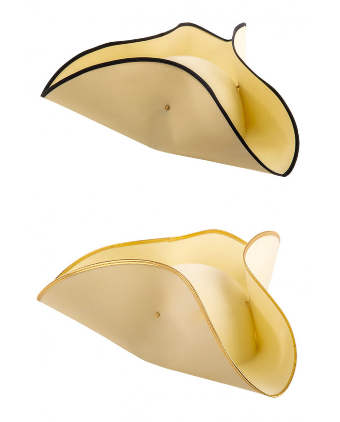 Flocked white tricorn hat (tg.58), assorted models, with hangtag/label